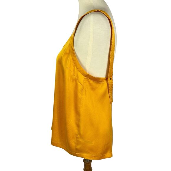 Anthropologie Floreat 100% Silk Tangerine V-Neck Camisole Cami Tank Top Medium - Picture 3 of 9